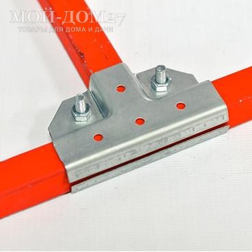 Хомут (крепеж) Краб-система - T | Мой-Дом27 | Оцинкованный металл толщиной -1,2 мм
Полка - 20 мм
Отверстия - 6,5 мм
Длина - 55мм. Ширина - 92  мм