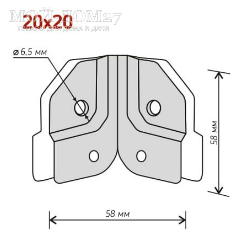 Хомут (крепеж) Краб-система - XYZ | Мой-Дом27 | Оцинкованный металл толщиной -1,2 мм
Полка - 20 мм
Отверстия - 6,5 мм
Длина - 55 мм. Ширина - 55 мм