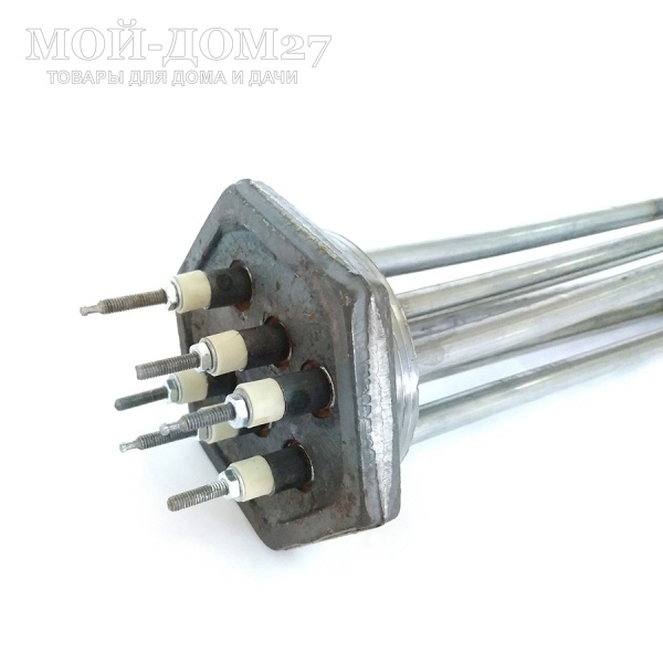 БлокТЭН G2-1/2” - 6 кВт для ЭлектроКотла Теплотех | Мой-Дом27 БлокТЭН G2-1/2” - 6 кВт для ЭлектроКотла Теплотех | Мой-Дом27 | <u>Мощность</u>: 6 кВт (2+2+2 кВт)<br>
 <u>Резьба</u>: G 2½"<br>
 Электропитание: 220/380 В<br>
 Длина нагревательного элемента (с резьбой): 27,5 см<br>
 Комплектация: ТЭН<br>
 Материал: нержавеющая сталь<br>