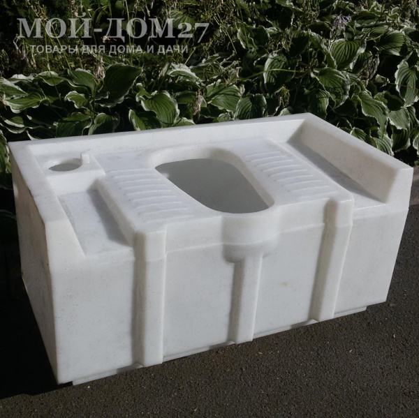 Накопительный бак ножной для туалетной кабины | Мой-Дом27 | Накопительный бак выполнен по принципу чаше Гения (ножная).<br>
Совместимо с туалетными кабинами EcoStyle (Экостайл) и EcoGrup (ЭкоГрупп).