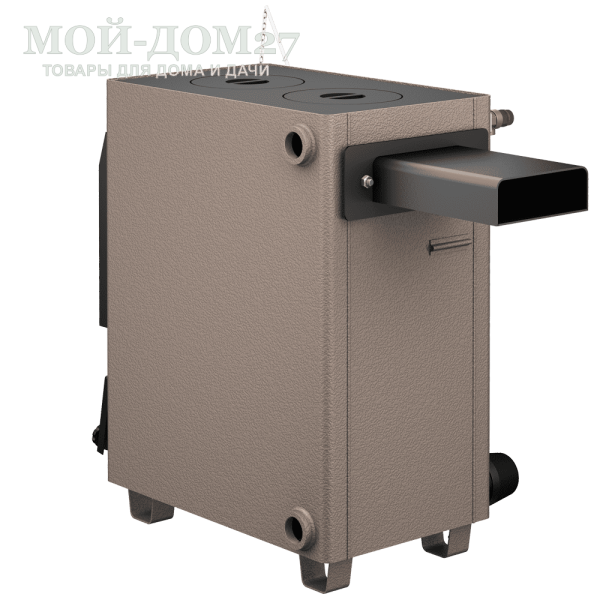 Твердотопливный котел КАРАКАН 14 ТПЭ-3 | Мой-Дом27 | Мощность 14 кВт (отапливаемая площадь до 140 м2)<br>
Котёл предназначен для работы на твёрдом топливе, имеет варочную плиту, с резьбовым фланцем для установки блока ТЭНов, рабочее давление в котле 3 кгс/см2.