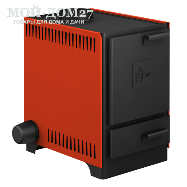 Твердотопливный котел СТЭН mini 7 | Мой-Дом27 Твердотопливный котел СТЭН mini 7 | Мой-Дом27 | Мощность 7 кВт (отапливаемая площадь до 70 м2)<br>
Котёл предназначен для работы на твёрдом топливе, с резьбовым фланцем для установки блока ТЭНов, рабочее давление в котле 1кгс/см2. Боковые декоративные панели - съемные