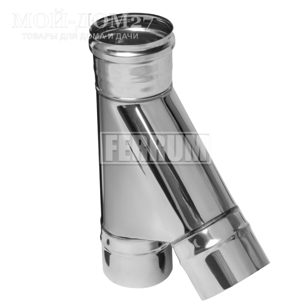 Тройник-К угол 135(45)° 150 мм (430/0,8) | Мой-Дом27 | Предназначен для изменения направления дымового канала, используется в местах присоединения теплогенерирующего аппарата к основному каналу. Выполняет функцию очистного приспособления, облегчает обслуживание дымохода.