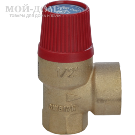 Предохранительный клапан 25 x 1/2 STOUT | Мой-Дом27 | Предназначен для отвода избытка теплоносителя при превышении в системе отопления давления настройки<br>
 Максимальное давление в системе приводящее к срабатыванию: 2,5 bar<br>
Пропускная способность клапана (Kvs): 0,57 м3/ч