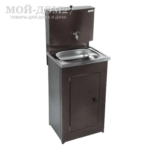 Умывальник без подогрева (Медь) нерж. мойка | Мой-Дом27 Умывальник без подогрева (Медь) нерж. мойка | Мой-Дом27 | Объем бака – 20 литров без нагревателя<br>
 Материал умывальника – сталь толщиной 0,7 мм<br>
 Мойка – нержавеющая сталь<br>
 Кран – металлический<br>
Поставляется в разобранном виде, в коробке 80*54*20 см с ручками