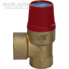 Предохранительный клапан 25 x 1/2 STOUT | Мой-Дом27 | Предназначен для отвода избытка теплоносителя при превышении в системе отопления давления настройки<br>
 Максимальное давление в системе приводящее к срабатыванию: 2,5 bar<br>
Пропускная способность клапана (Kvs): 0,57 м3/ч