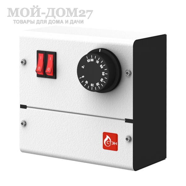 Пульт управления Комфорт-ПУЭ-6/02 на теплоноситель | Мой-Дом27 Пульт управления Комфорт-ПУЭ-6/02 на теплоноситель | Мой-Дом27 | Пульт управления электронагревателем (далее ПУЭ) предназначен для управления работой электрических устройств, где требуется автоматическое поддерживание установленного значения температуры теплоносителя в диапазоне 0÷85 °С.<br>
 В частности ПУЭ может использоваться для управления температурой теплоносителя в котлах при использовании электронагревательного элемента типа ТЭНБ мощностью до 10 кВт.<br>