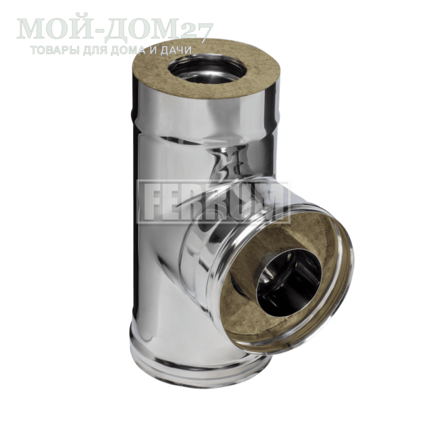 Тройник-сэндвич угол 90° 115х200 мм  (430/0,8) | Мой-Дом27 Тройник-сэндвич угол 90° 115х200 мм  (430/0,8) | Мой-Дом27 | Предназначен для изменения направления дымового канала, используется в местах присоединения теплогенерирующего аппарата к основному каналу. Выполняет функцию очистного приспособления, облегчает обслуживание дымохода.