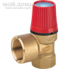 Предохранительный клапан 15 x 1/2 STOUT | Мой-Дом27 | Предназначен для отвода избытка теплоносителя при превышении в системе отопления давления настройки<br>
 Максимальное давление в системе приводящее к срабатыванию: 1,5 bar<br>
Пропускная способность клапана (Kvs): 0,57 м3/ч