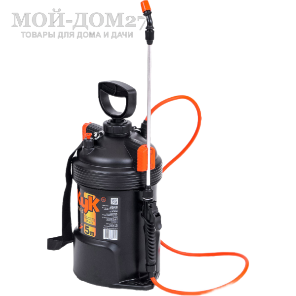 Опрыскиватель пневматический 5 л. ЖУК оптима (ОП-220) | Мой-Дом27 | Объем бака: 5 л.<br>
Диаметр заливной горловины: 265 мм<br>
Тип брандспойта: Не телескопический 650 мм<br>
Рабочее давление: 2,3±0,3 атм<br>
Расход рабочей жидкости 0,6-0,8 л/мин<br>
Регулировка распыла: от струи до тумана