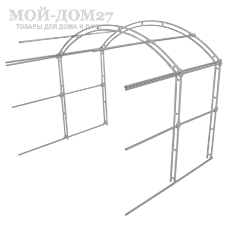 Удлинение каркаса теплицы СверхПрочная ВАГОН-3 | Мой-Дом27 | Дополнительная секция каркаса для увеличения длины теплицы на 2 метра