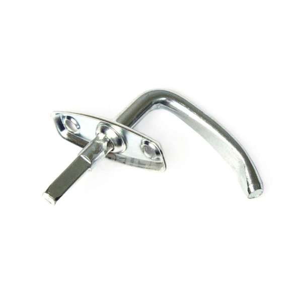 Ручка двухсторонняя для теплиц | Мой-Дом27 | Качественные ручки для теплиц позволяют удобно открывать дверь теплицы снаружи и закрывать дверь изнутри. 
Металл – оцинкованная сталь. 