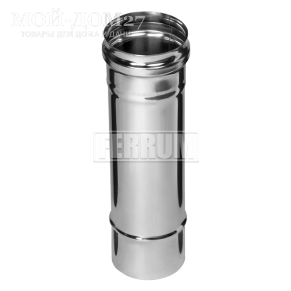 Труба дымоходная 0,25 метра 115 мм (430/0,8) | Мой-Дом27 | Предназначен для отвода дыма и газов на прямом участке.