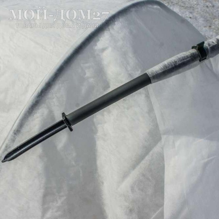 Готовый парник 8,5 метров | Мой-Дом27 | Длина парника 8,5 метров. Срок службы 7 лет
Парник состоит из гибких и прочных пластиковых труб и нетканого укрывного материала. Укрывной материал Raifenhauser, плотность 35г/м2 в него уже вшиты дуги, т.е. для использования необходимо будет только забить в землю колышки, раздвинуть дуги и одеть их на колышки - парник готов к использованию.