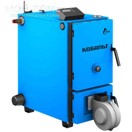 Твердотопливный котел КОБАЛЬТ 15 | Мой-Дом27 | Мощность 15 кВт (отапливаемая площадь до 150 м2)<br>
Котёл предназначен для работы на твёрдом топливе, с резьбовым фланцем для установки блока ТЭНов, рабочее давление в котле 3 кгс/см2.