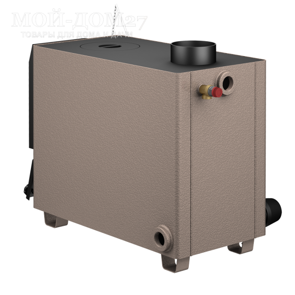 Твердотопливный котел КАРАКАН 12 ТПЭ-3 | Мой-Дом27 | Мощность 12 кВт (отапливаемая площадь до 120 м2)<br>
Котёл предназначен для работы на твёрдом топливе, имеет варочную плиту, с резьбовым фланцем для установки блока ТЭНов, рабочее давление в котле 3 кгс/см2.