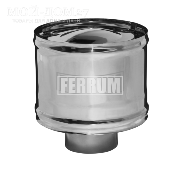 Зонт-К с ветрозащитой 150 мм | Мой-Дом27 | Является завершающим элементом дымового канала, используется для предохранения одностенного дымохода от атмосферных осадков, служит для усиления тяги за счет снижения ветровой нагрузки.