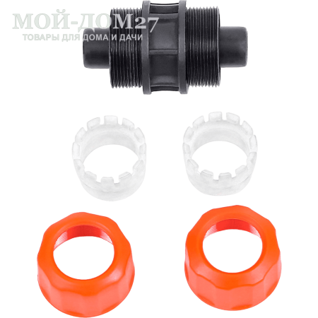 Муфта соединительная ЖУК 3/4 - 3/4 | Мой-Дом27 | Муфта используется для соединения и ремонта шлангов диаметром 3/4"