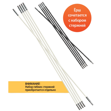 Гибкий подход - Ёрш металлический для чистки кирпичного дымохода 115 мм | Мой-Дом27 | Применяется для чистки кирпичных и асбестовых дымоходов, т.к. легко справляется смолистыми соединениями, которые может содержать сажа.
Материал: металл.
Диаметр: 115 мм.