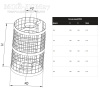 Сетка на трубу для камней D100-130 | Мой-Дом27 | Устанавливается сверху банной печи на дымоходную трубу. Предназначена для увеличения объема закладываемых камней, способна вместить 40 кг камней. 