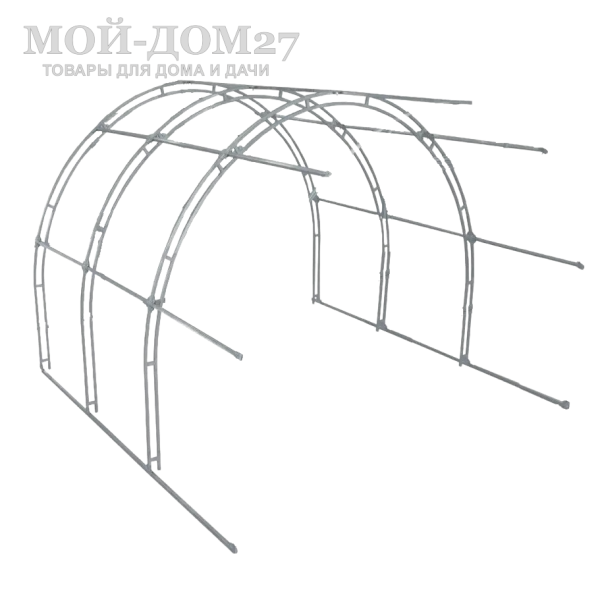 Удлинитель для каркаса теплицы СверхПрочная Усиленная на 2 метра | Мой-Дом27 | Дополнительная секция каркаса для увеличения длины теплицы на 2 метра