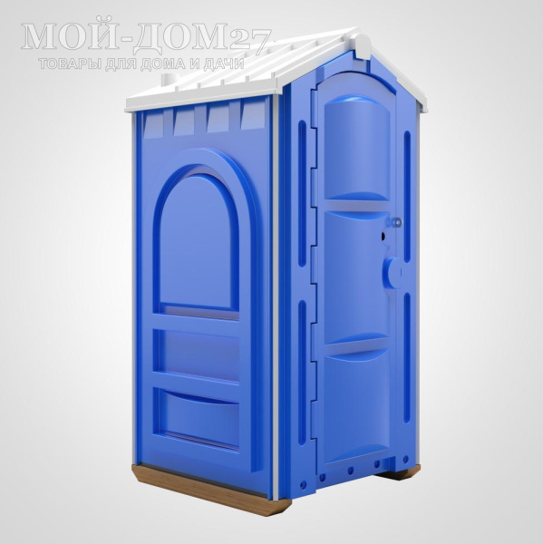 Туалетная кабина (БиоКабина) Стандарт ПЛЮС | Мой-Дом27 | Предназначена для эксплуатации на открытом воздухе в качестве туалета общественного или личного пользования.<br>
 <b>Кабина обладает повышенной прочностью </b>- комплектуется двухслойной лицевой панелью с цельнопетельной конструкцией двери (антивандальный эффект).<br>
 <b>Емкость накопительного бака 250 л.</b><br>
 <b>Поставляется в разобранном виде.</b>