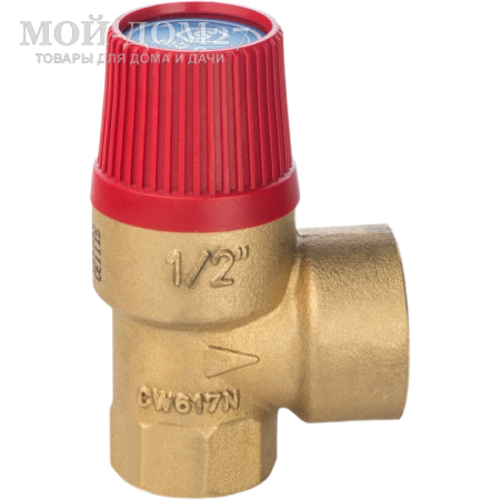 Предохранительный клапан 30 x 1/2 STOUT | Мой-Дом27 | Предназначен для отвода избытка теплоносителя при превышении в системе отопления давления настройки<br>
 Максимальное давление в системе приводящее к срабатыванию: 3 bar<br>
Пропускная способность клапана (Kvs): 0,57 м3/ч