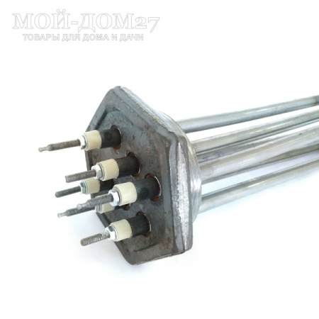 БлокТЭН G2-1/2” - 6 кВт для ЭлектроКотла Теплотех | Мой-Дом27 | <u>Мощность</u>:&nbsp;6 кВт (2+2+2 кВт)<br>
 <u>Резьба</u>:&nbsp;G 2½"<br>
 Электропитание:&nbsp;220/380 В<br>
 Длина нагревательного элемента (с резьбой):&nbsp;27,5 см<br>
 Комплектация:&nbsp;ТЭН<br>
 Материал:&nbsp;нержавеющая сталь<br>