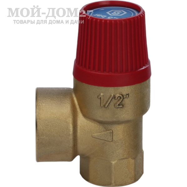 Предохранительный клапан 25 x 1/2 STOUT | Мой-Дом27 | Предназначен для отвода избытка теплоносителя при превышении в системе отопления давления настройки<br>
 Максимальное давление в системе приводящее к срабатыванию: 2,5 bar<br>
Пропускная способность клапана (Kvs): 0,57 м3/ч