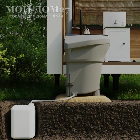 Компостный туалет Rostok 230 (черный гранит) | Мой-Дом27 | Стационарный компостный биотуалет цвета черный гранит емкостью накопительного бака 230 л. Этого хватит на весь дачный сезон.
Особенность является удобное опорожнение через дверцу снаружи помещения. Уборные отходы после полного цикла компостирования представляют собой ценное удобрение для почвы.