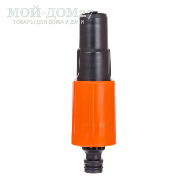 Насадка на шланг регулируемая | Мой-Дом27 | Насадка на шланг с регулируемой форсункой дает возможность выбрать оптимальное распыление для полива. Присоединяется к шлангу, оснащенному коннектором.