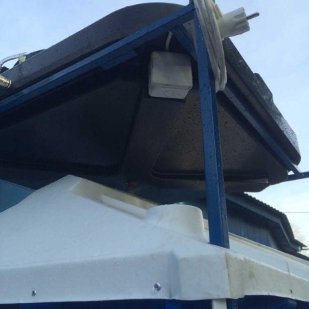 Дачный душ Стандарт EcoGR 200 литров с подогревом (Синий)