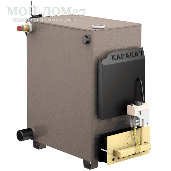 Твердотопливный котел КАРАКАН 14 ТЭГ-3 | Мой-Дом27 | Мощность 14 кВт (отапливаемая площадь до 140 м2)<br>
Котёл предназначен для работы на твёрдом топливе, возможна установка газовой горелки, с резьбовым фланцем для установки блока ТЭНов, рабочее давление в котле 3 кгс/см2.