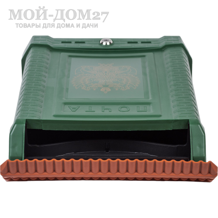 Ящик почтовый ПРЕМИУМ зеленый | Мой-Дом27 | <u>Материал</u>:&nbsp;пластик&nbsp;<br>
 <u>Комплектация</u>:&nbsp;ящик почтовый с металлическим замком и с 2-мя ключами<br>