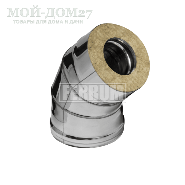 Колено-сэндвич угол 135(45)° 150х210 мм (430/0,8) | Мой-Дом27 Колено-сэндвич угол 135(45)° 150х210 мм (430/0,8) | Мой-Дом27 | Предназначен для изменения направления дымового канала под острым углом.