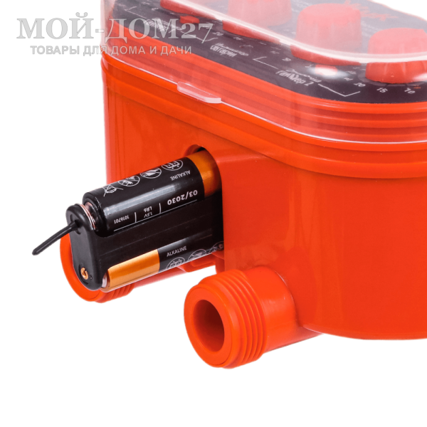 Таймер Жук двухканальный для полива | Мой-Дом27 | Предназначен для автоматического управления подачей воды для раздельного полива в саду, теплице, на грядках.