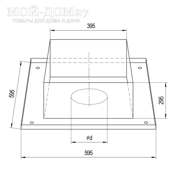 Проходной узел под дымоход - ППУ составной 210 мм | Мой-Дом27 | ППУ - потолочно проходное устройство, используется для защиты крыши (перекрытия, стены). Сквозь этот элемент проходит труба в стене или перекрытии. ППУ изолирует нагретую трубу и ограждает от того материала, из которого сделано перекрытие.