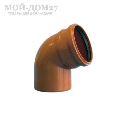 Отвод 67 град. для наруж. канализационной трубы - компания Мой-Дом27