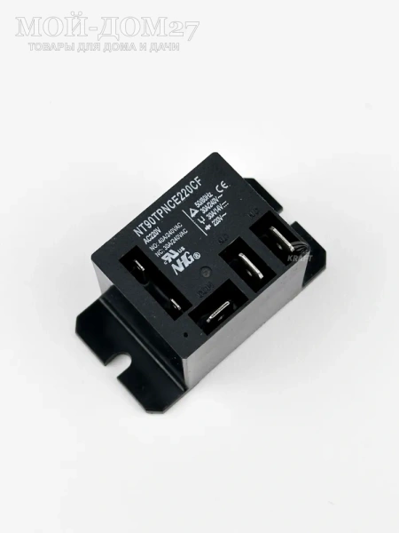 Реле электромагнитное NT90TPNCE220CF (с закрытыми контактами)  | Мой-Дом27 | Электромагнитное реле с фланцевым креплением NT90TPNCE220CF может применяться в электронном оборудовании, кондиционерах, бытовой технике и т.д.