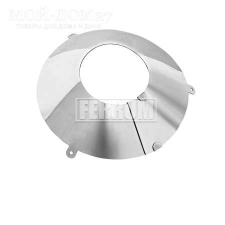 Фланец декоративный 200-210 мм (430/0,5) | Мой-Дом27 | Внешне простой элемент выполняет важную роль. Благодаря своей форме его используют для декоративного прохода в стену или в существующий кирпичный дымоход