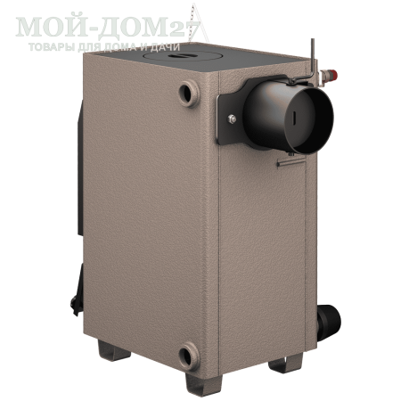Твердотопливный котел КАРАКАН 10 ТПЭ-3 | Мой-Дом27 | Мощность 10 кВт (отапливаемая площадь до 100 м2)<br>
Котёл предназначен для работы на твёрдом топливе, имеет варочную плиту, с резьбовым фланцем для установки блока ТЭНов, рабочее давление в котле 3 кгс/см2.