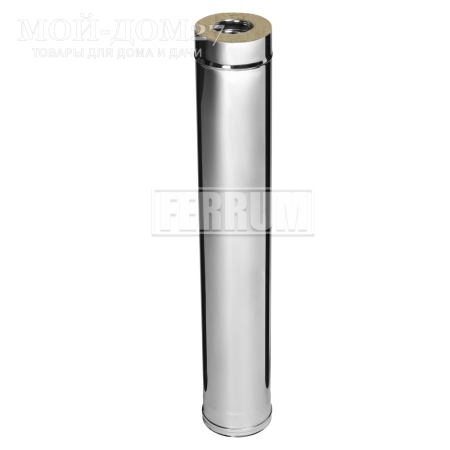 Сэндвич труба 1 метр 115х200 мм (430/0,5) | Мой-Дом27 | Предназначен для отвода дыма и газов на прямом участке.