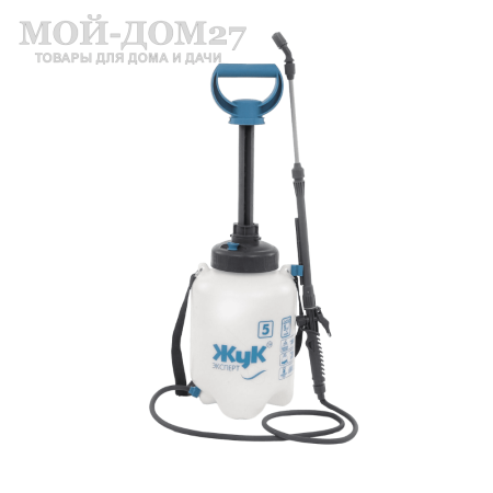 Опрыскиватель пневматический 5 л. ЖУК эксперт (ОП-280) | Мой-Дом27 | В 1.5 раза более производительная помпа.<br>
 Широкая заливная горловина (диаметр 105 мм), благодаря которой опрыскиватель удобно мыть и в него заливать растворы.<br>
Нижний забор жидкости, позволяющий использовать весь объём — без остатка.
