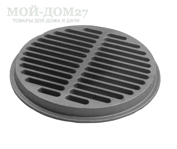 Решетка-гриль круглая | Мой-Дом27 | Круглая решетка для гриля из серого чугуна диаметром 352 мм подходит для печи КазанОК<br>