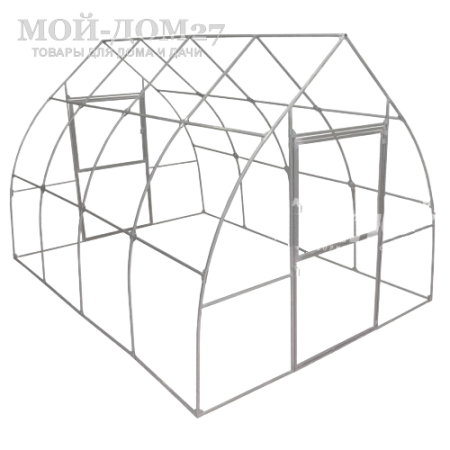 Каркас теплицы 3х4 Дачница Остроконечная | Мой-Дом27 | Ширина - 3 метра. Высота - 2,2 метра. Длина - 4 метра.<br>
 Выдерживаемая снеговая нагрузка - 80 кг/м2. Выдерживаемая ветровая нагрузка - до 15 м/с. <br>
 Оцинкованная профильная трубы 30х20 мм<br>
 Расстояние между дугами 1 метр. Толщина металла 1 мм. <b>Форма - капелька</b><br>