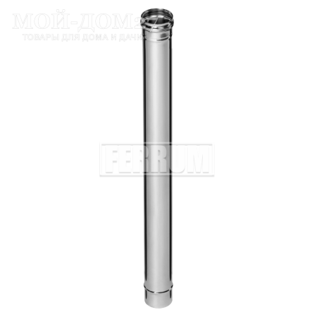 Труба дымоходная 1 метр 115 мм (430/0,8) | Мой-Дом27 | Предназначен для отвода дыма и газов на прямом участке.