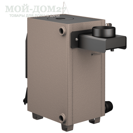 Твердотопливный котел КАРАКАН 10 ТПЭ-3 | Мой-Дом27 | Мощность 10 кВт (отапливаемая площадь до 100 м2)<br>
Котёл предназначен для работы на твёрдом топливе, имеет варочную плиту, с резьбовым фланцем для установки блока ТЭНов, рабочее давление в котле 3 кгс/см2.