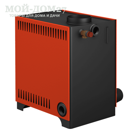 Твердотопливный котел СТЭН mini 7 | Мой-Дом27 | Мощность 7 кВт (отапливаемая площадь до 70 м2)<br>
Котёл предназначен для работы на твёрдом топливе, с резьбовым фланцем для установки блока ТЭНов, рабочее давление в котле 1кгс/см2. Боковые декоративные панели - съемные