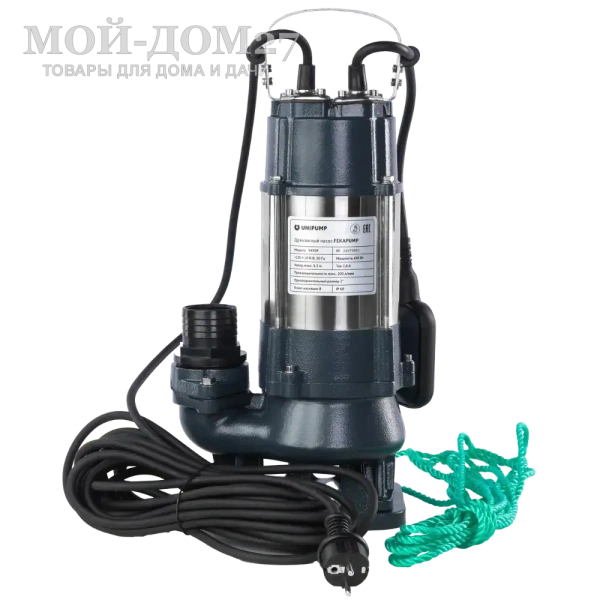 Насос дренажный FEKAPUMP V 450F | Мой-Дом27 | Дренажные насосы с поплавковым выключателем UNIPUMP серии FEKAPUMP — предназначены для откачки грязной воды c твердыми и волокнистыми включениями. Наличие защиты от перегрузки и высокие напорно-расходные характеристики позволяют применять насосы этой серии в быту, на строительных, промышленных и сельскохозяйственных объектах.