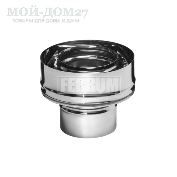Старт-сэндвич 115х200 мм (430/0,8) | Мой-Дом27 Старт-сэндвич 115х200 мм (430/0,8) | Мой-Дом27 | Используется для перехода с одностенного D115 на двустенный D115*200 дымоход.